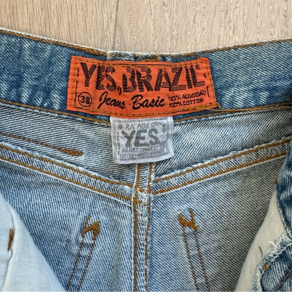 *GREAT CONDITION* ♡ YES BRAZIL Denim Side Tie Jeans - Picture 4 of 7